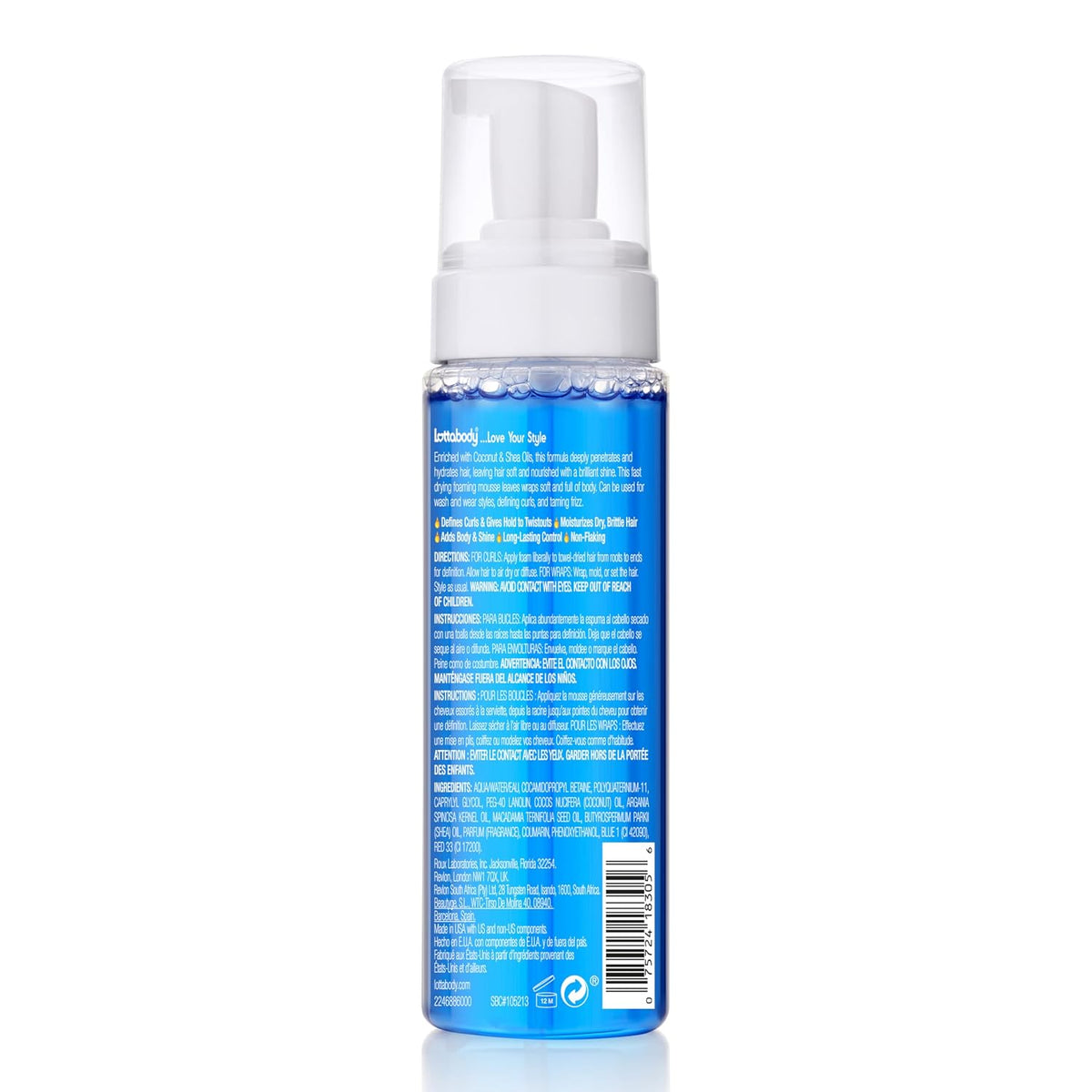 Lottabody Coconut & Shea Wrap Me Foaming Mousse, 7 oz