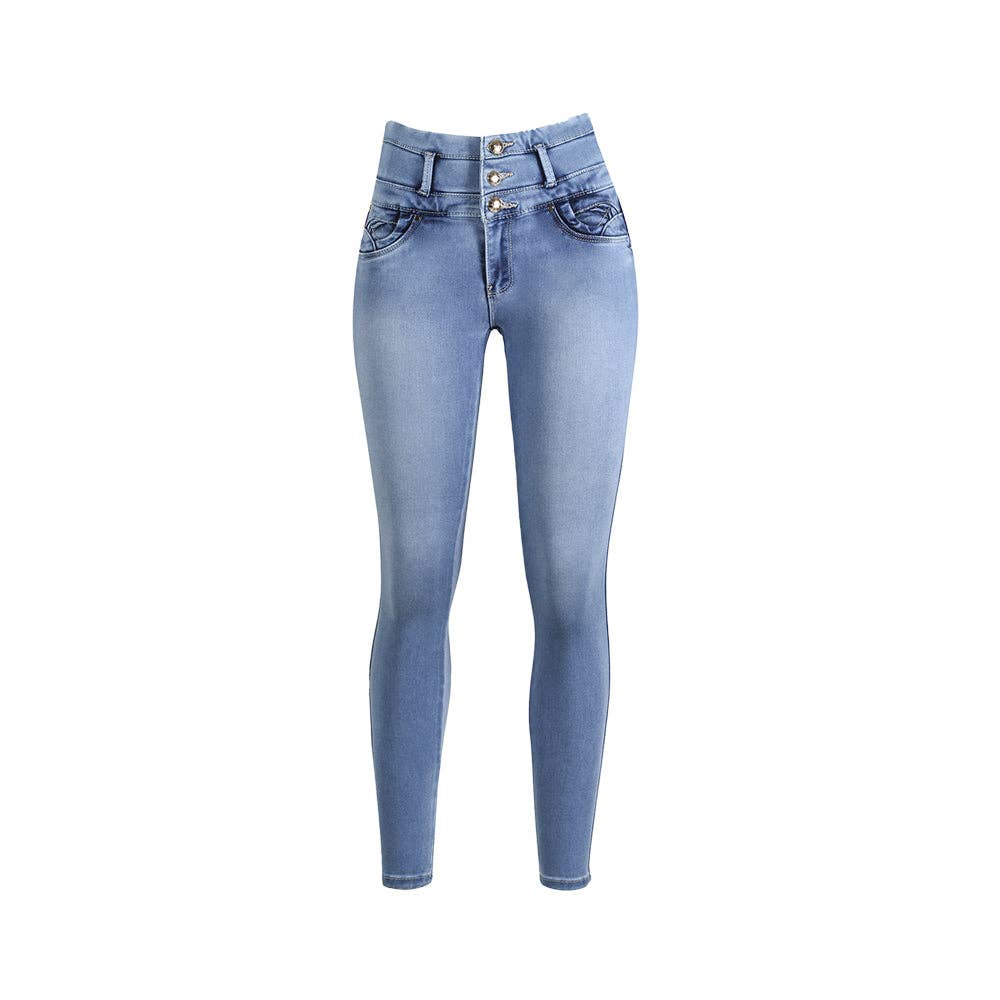 Woman Jeans Fit Jeans Pantalon Colombiano ANGELES A Praga Jeans PRPGAC-06ACWA