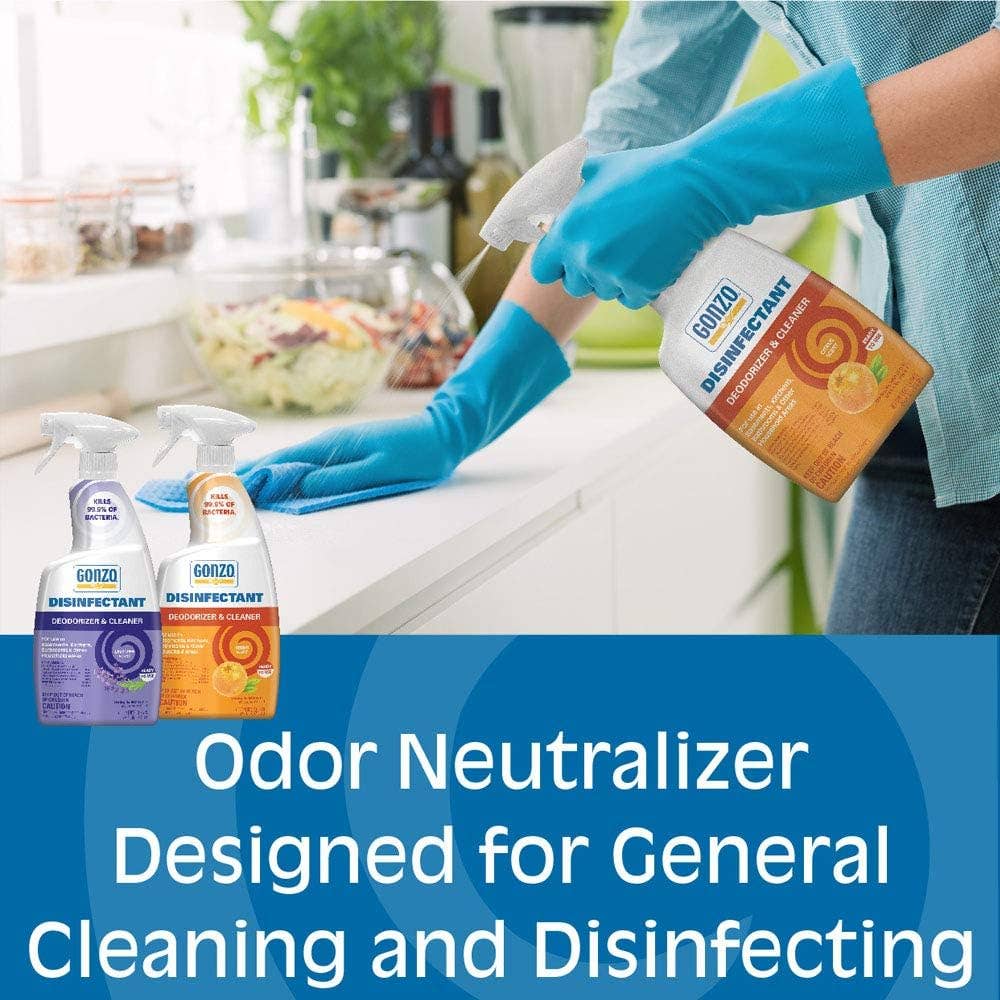 Gonzo Disinfectant Deodorizer & Cleaner - Citrus 24 Oz.
