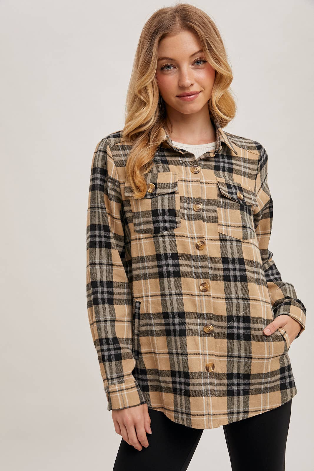 FLANNEL PLAID SHACKET