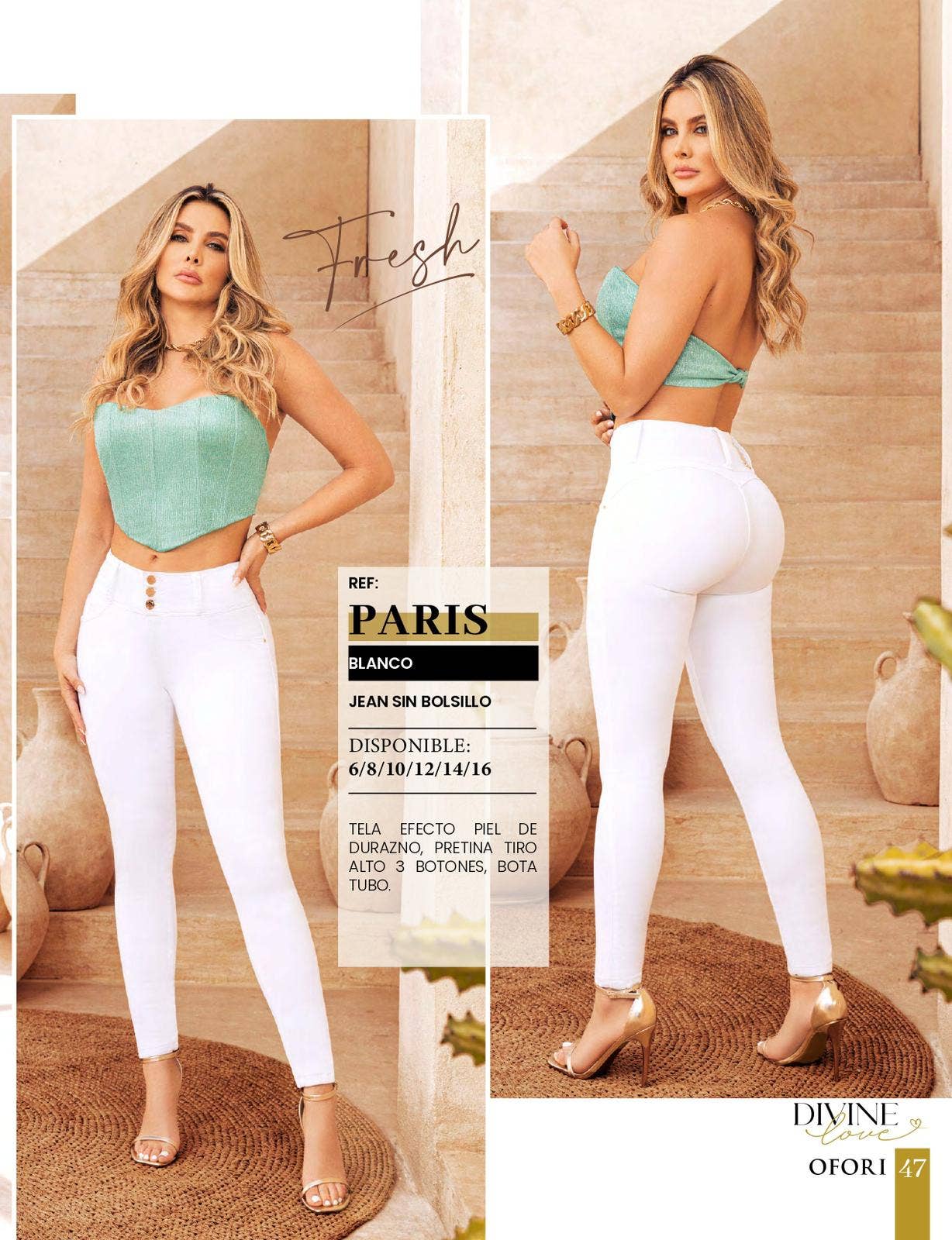 Paris Blanco 100% Authentic Colombian Push Up Jeans