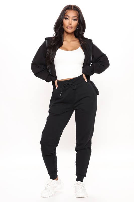 Fleece Lined Hoodie Jacket & Jogger Pants Set