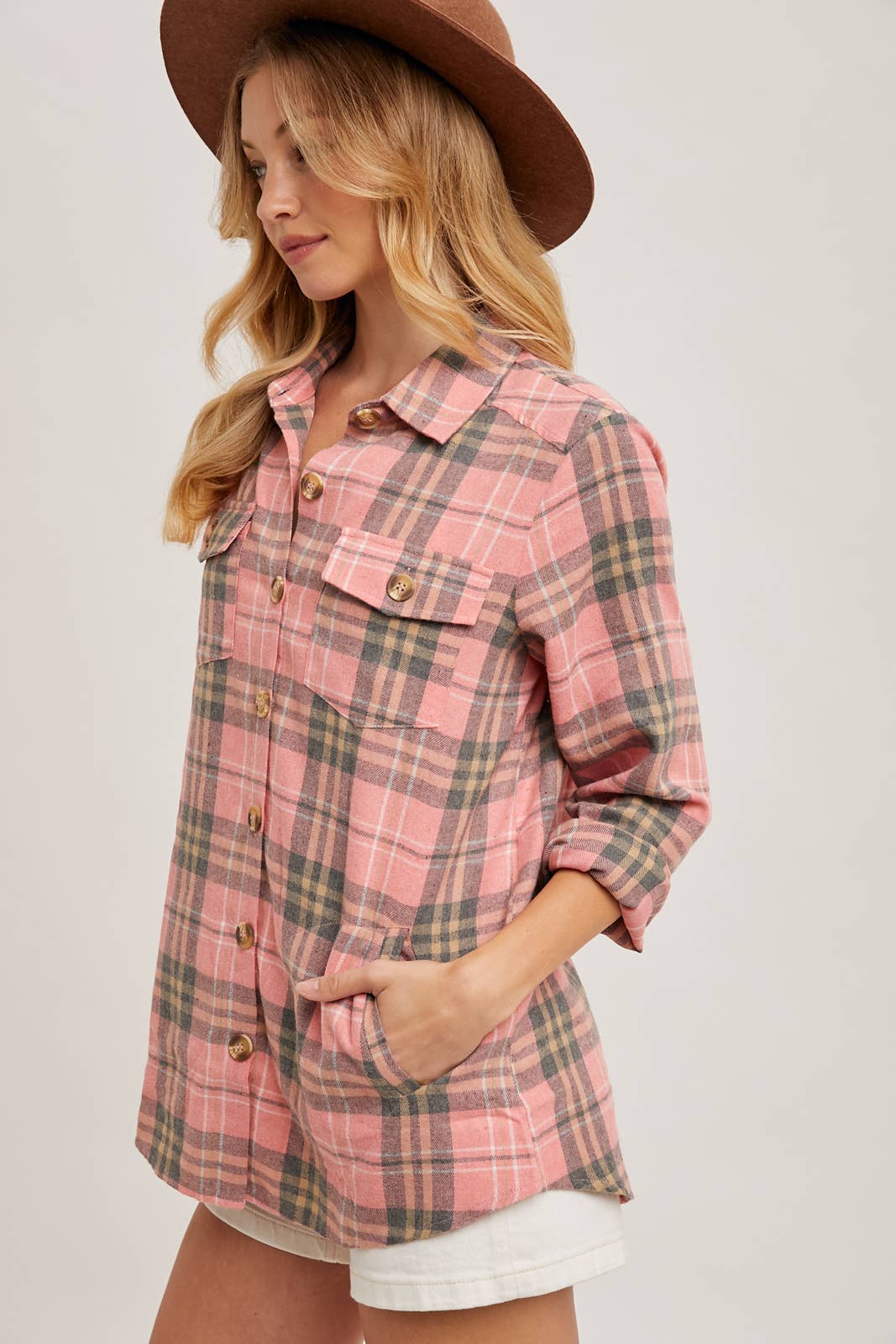 FLANNEL PLAID SHACKET