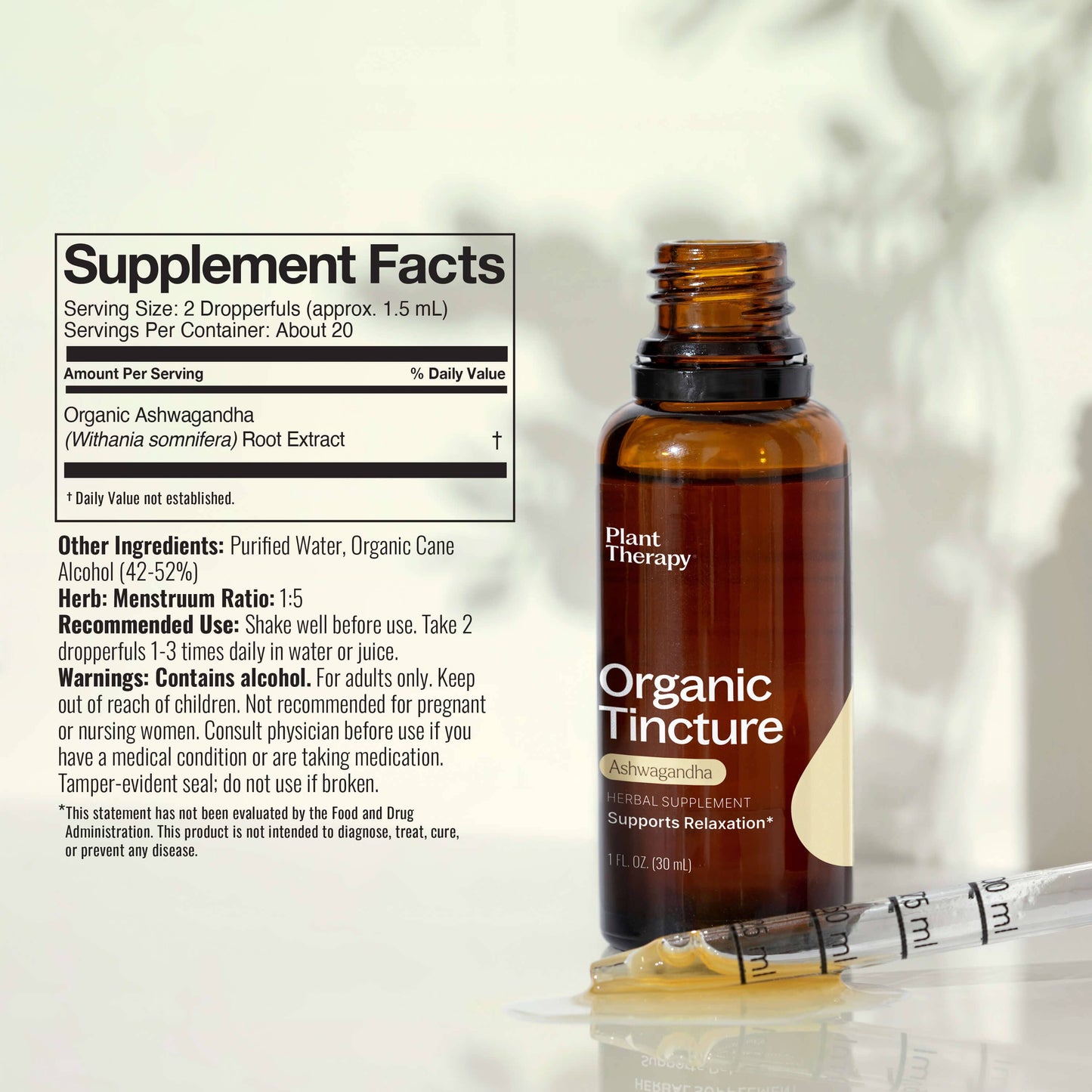 Organic Ashwagandha Tincture 30 mL