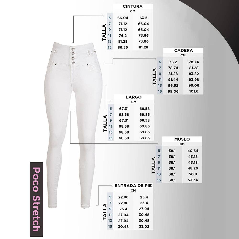 Woman Jeans Fit Jeans Pantalon Colombiano Skinny HILARY Praga Jeans PRPGA-067BL