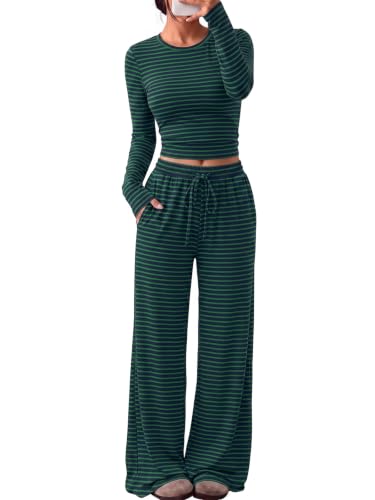 Women's 2-Piece Lounge Set Wide-Leg Pants