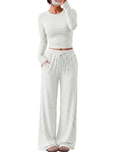 Women's 2-Piece Lounge Set Wide-Leg Pants