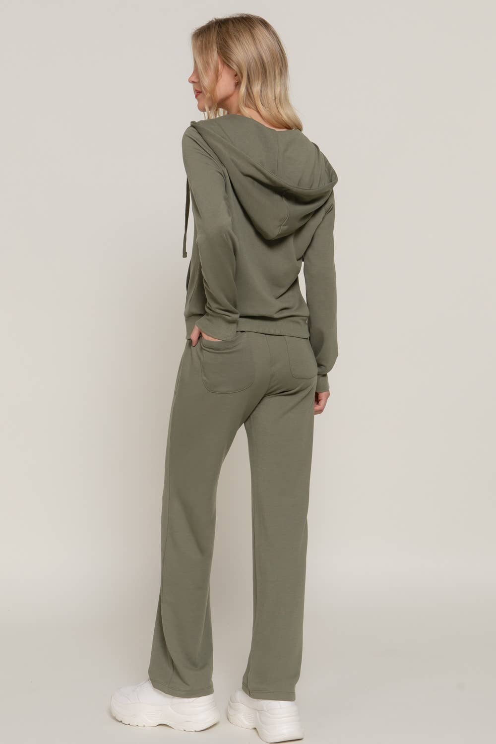 Long Sleeve Hoodie Jacket & Pants Sweatsuit Set