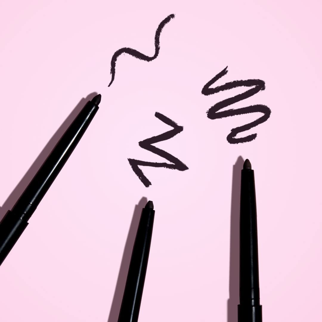 wet n wild Mega Last Breakup Proof Waterproof Retractable Gel Eyeliner - Ultra Pigmented 16-Hour Long Wear, Smudge Proof Satin Finish Formula, Cruelty-Free & Vegan - Charcoal