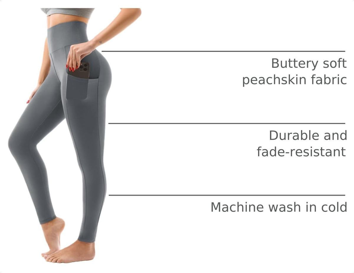 SINOPHANT High Waisted Leggings Women with Pockets