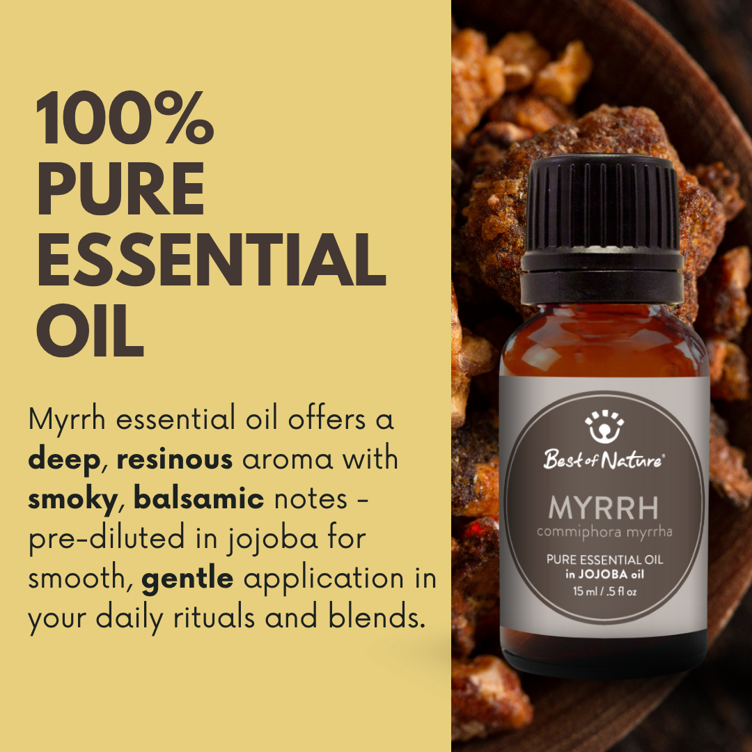 Myrrh Essential Oil Blended with Jojoba Oil - 15ml