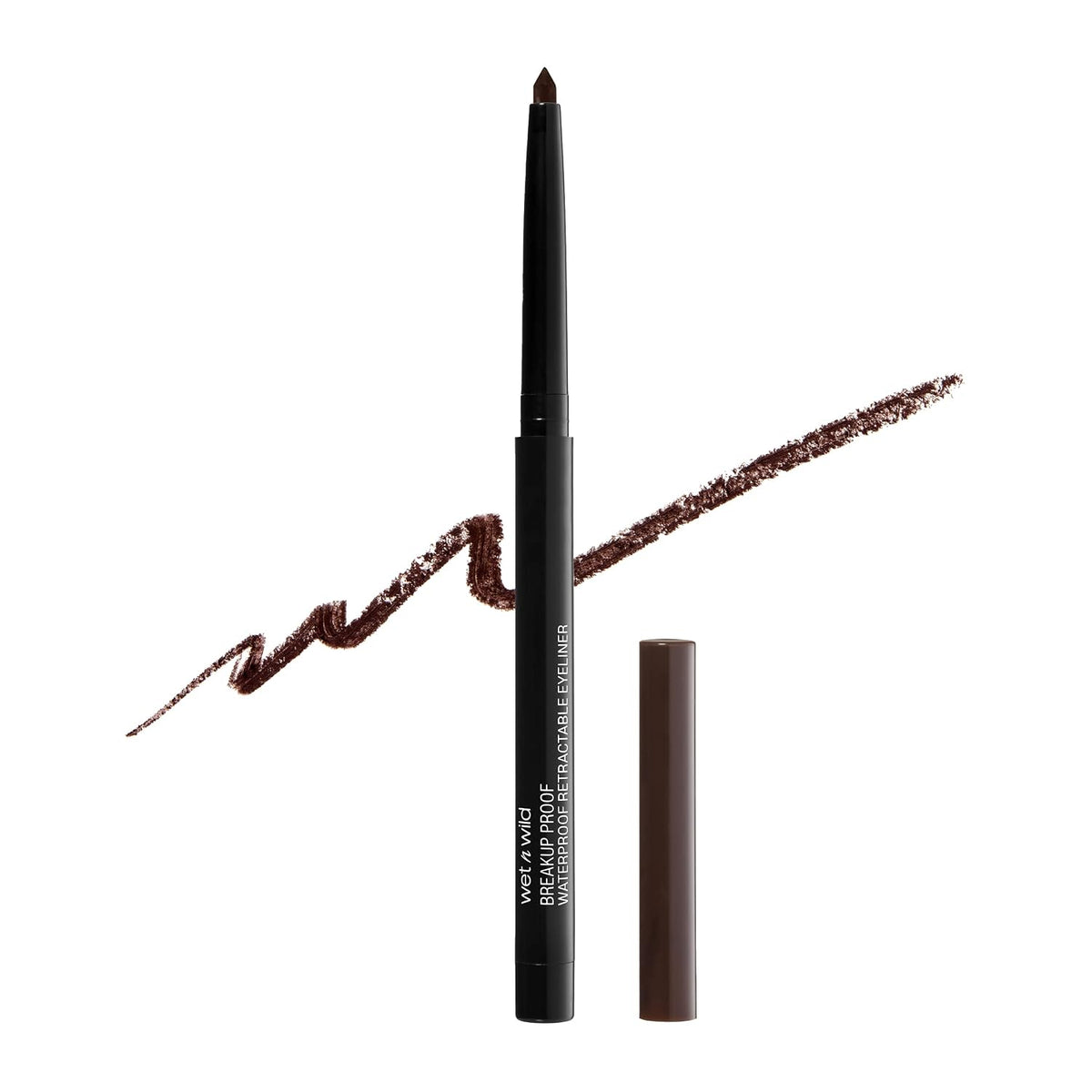 wet n wild Mega Last Breakup Proof Waterproof Retractable Gel Eyeliner - Ultra Pigmented 16-Hour Long Wear, Smudge Proof Satin Finish Formula, Cruelty-Free & Vegan - Charcoal