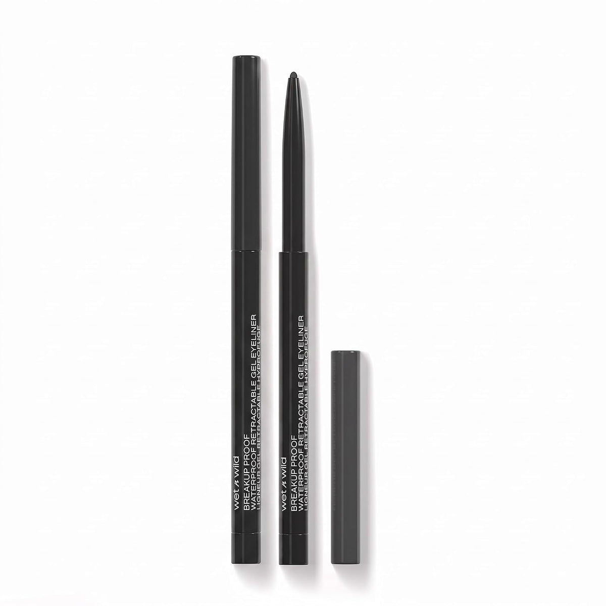 wet n wild Mega Last Breakup Proof Waterproof Retractable Gel Eyeliner - Ultra Pigmented 16-Hour Long Wear, Smudge Proof Satin Finish Formula, Cruelty-Free & Vegan - Charcoal