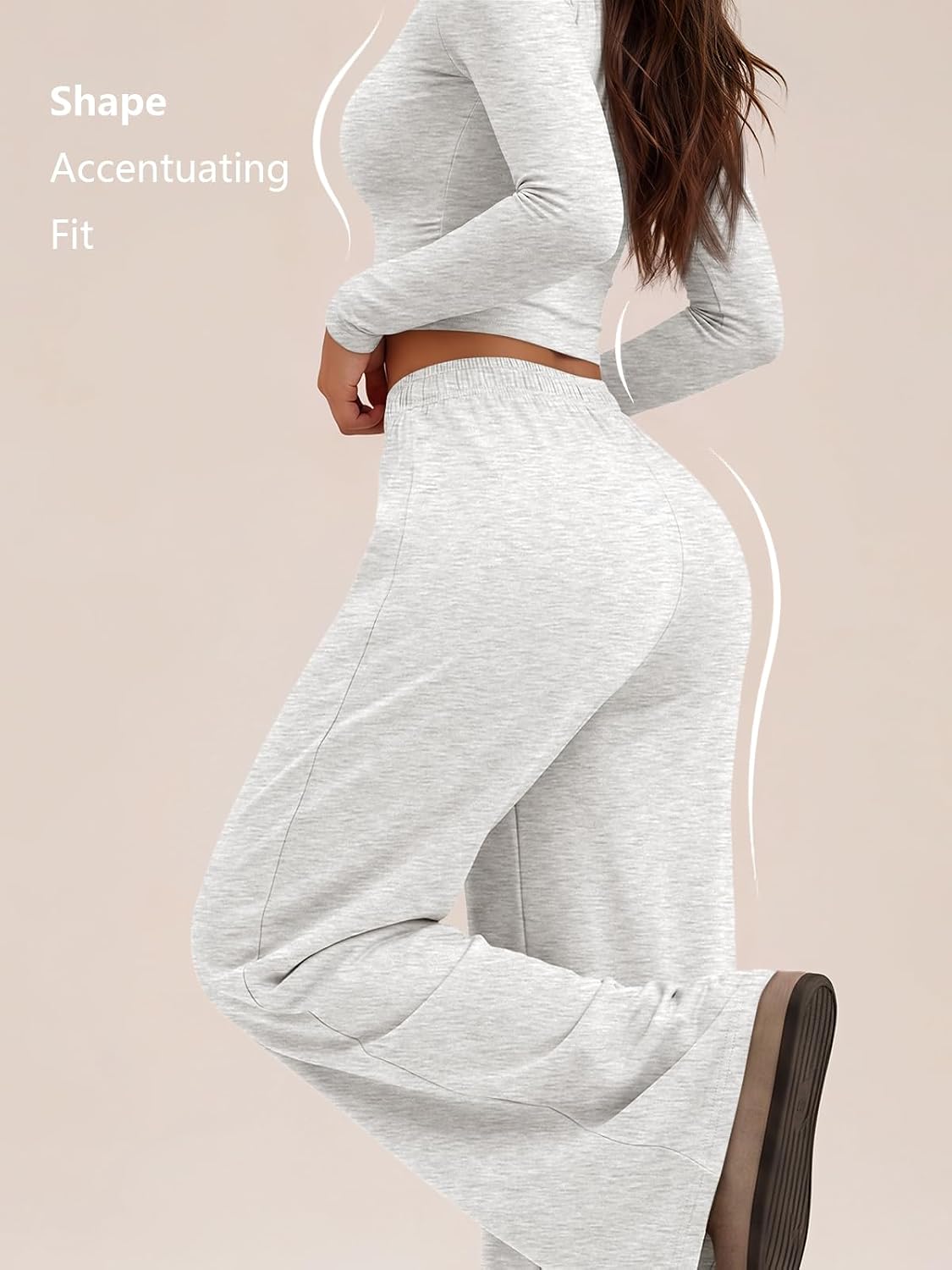 Women's 2-Piece Lounge Set Wide-Leg Pants
