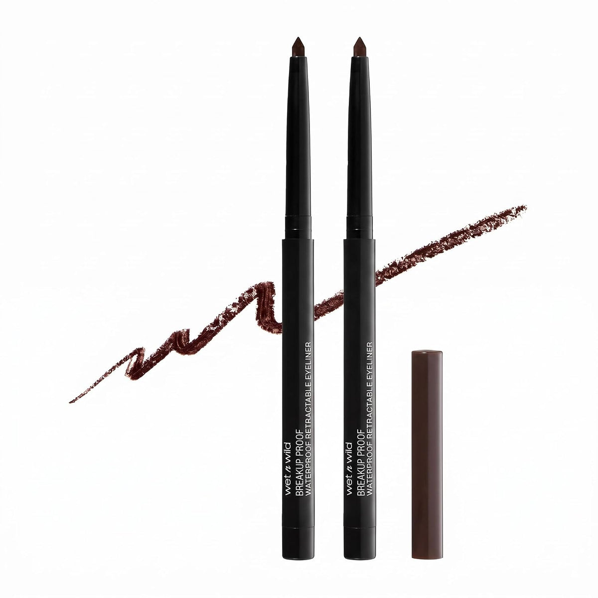 wet n wild Mega Last Breakup Proof Waterproof Retractable Gel Eyeliner - Ultra Pigmented 16-Hour Long Wear, Smudge Proof Satin Finish Formula, Cruelty-Free & Vegan - Charcoal