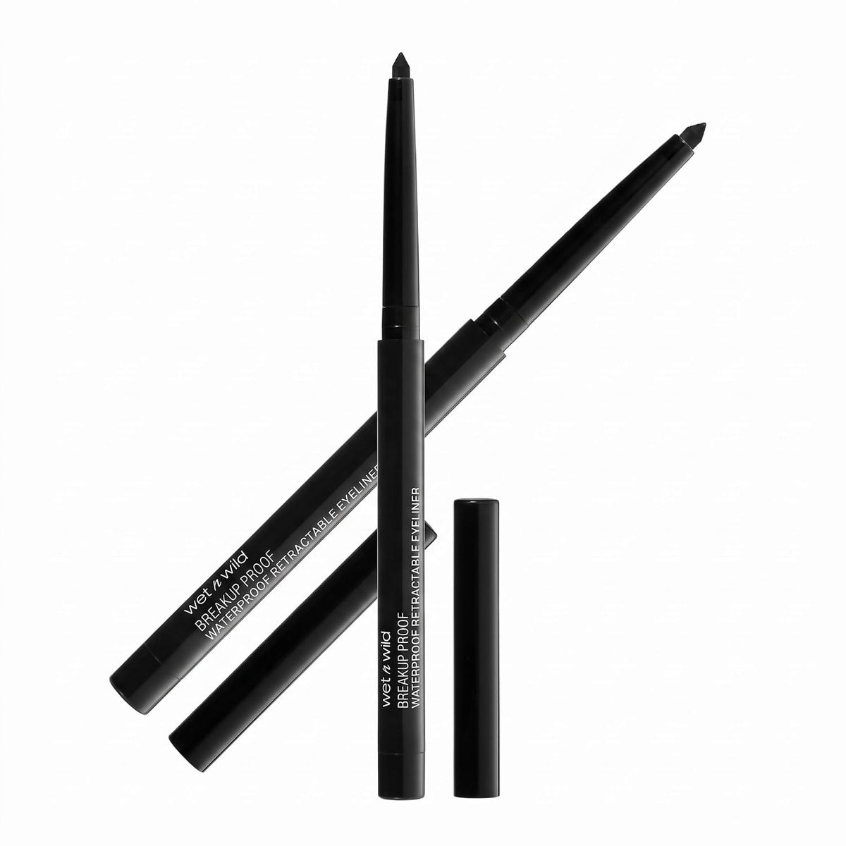 wet n wild Mega Last Breakup Proof Waterproof Retractable Gel Eyeliner - Ultra Pigmented 16-Hour Long Wear, Smudge Proof Satin Finish Formula, Cruelty-Free & Vegan - Charcoal