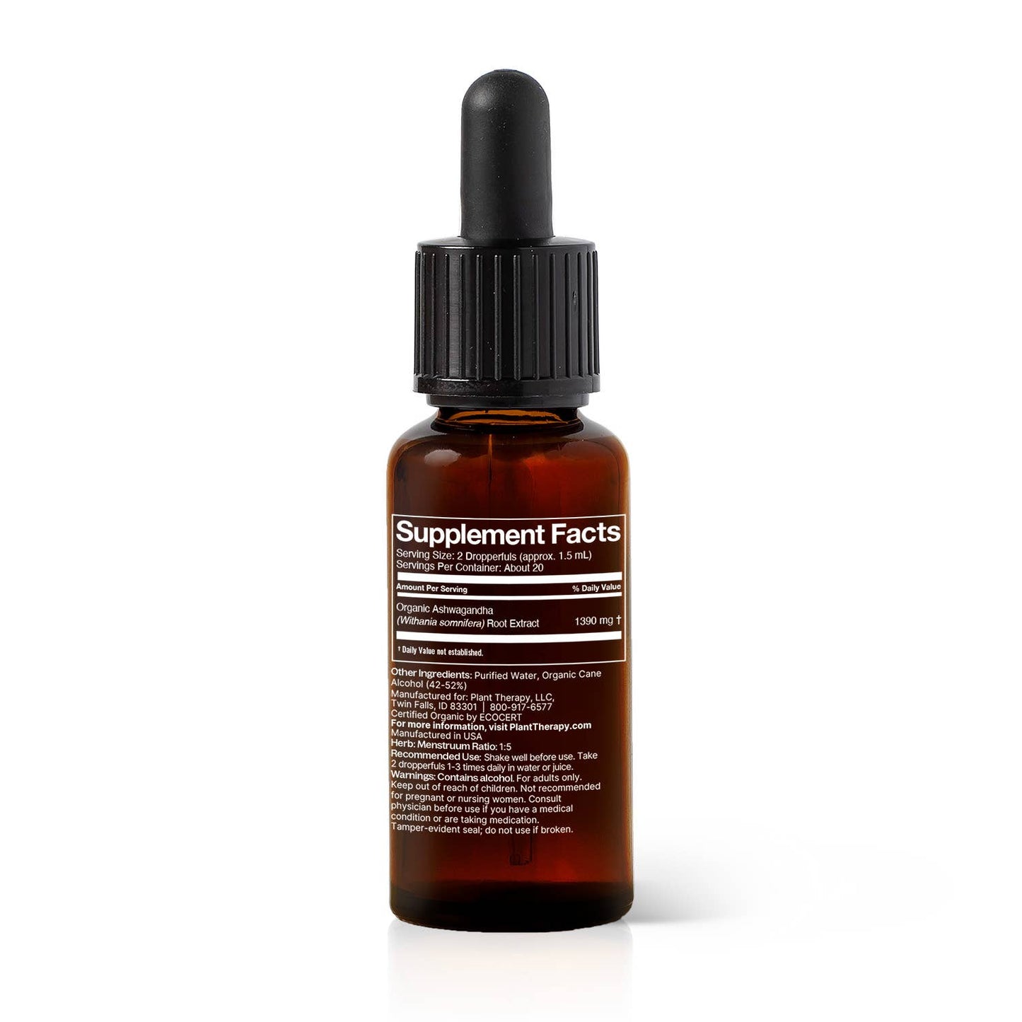 Organic Ashwagandha Tincture 30 mL