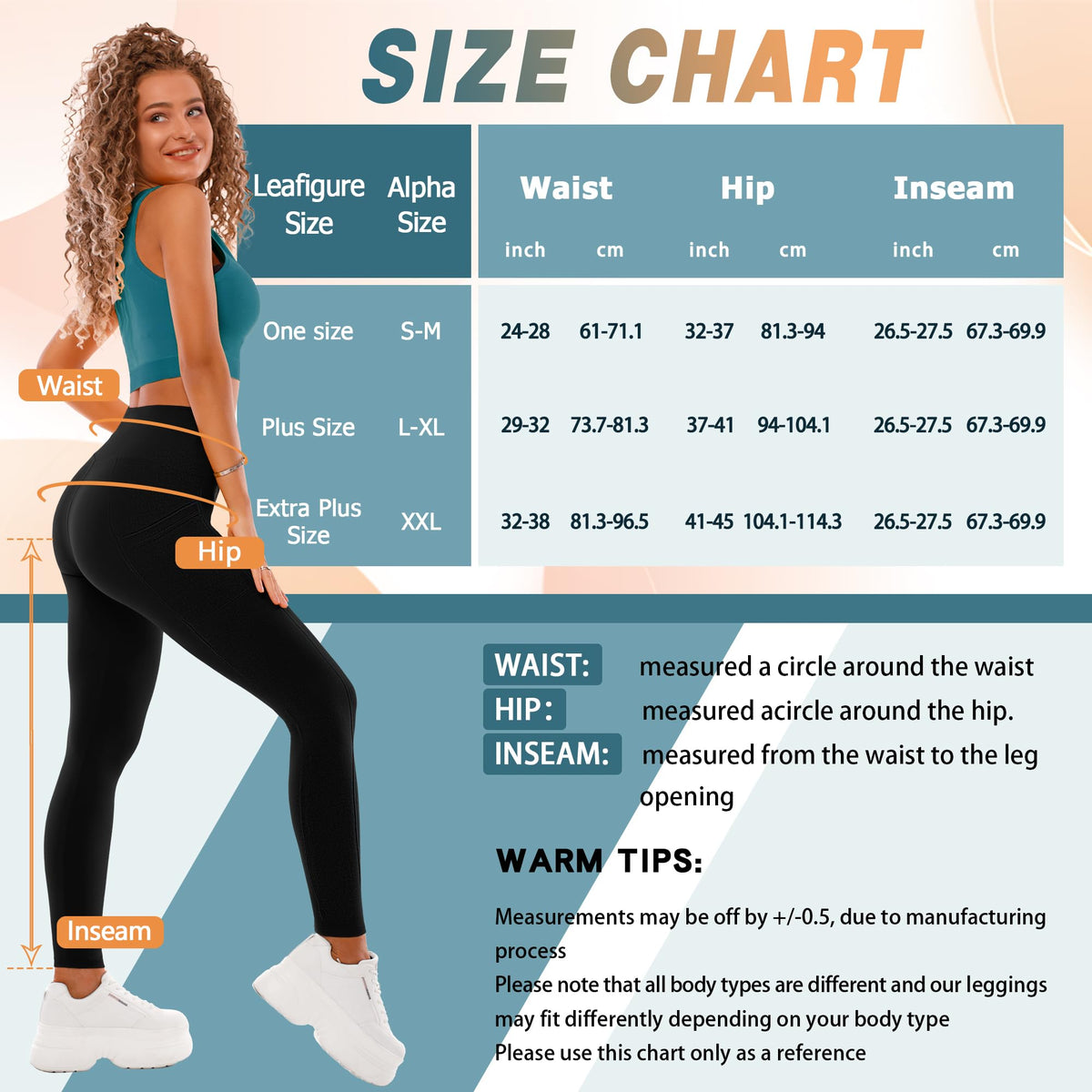 SINOPHANT High Waisted Leggings Women with Pockets