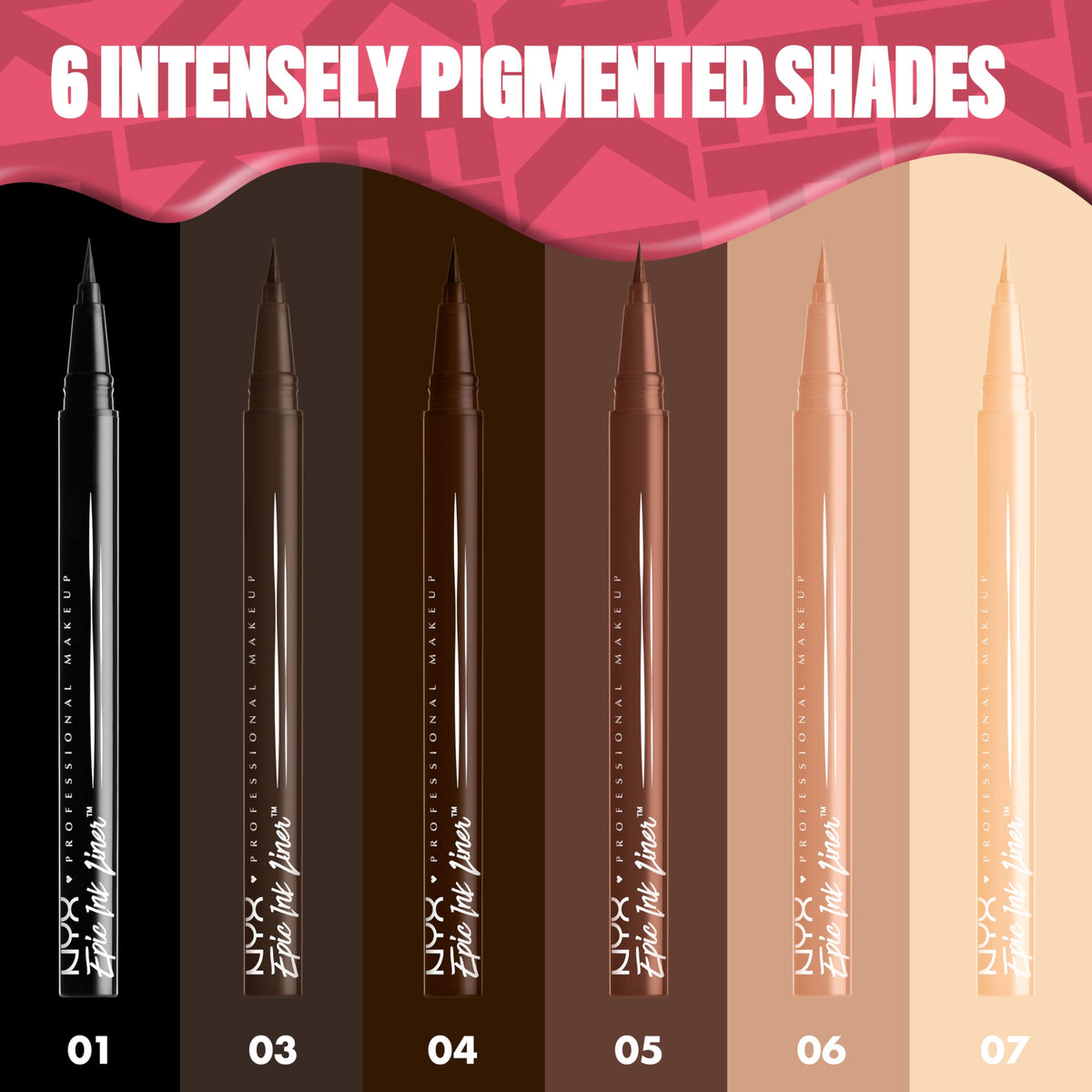 NYX PROFESSIONAL MAKEUP Epic Ink Eyeliner with Up To 24HR Wear, Black