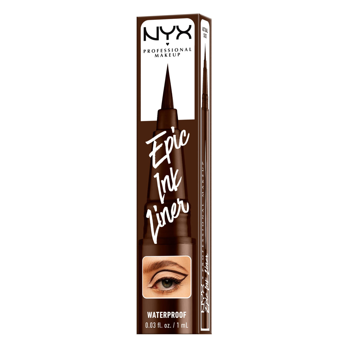 NYX PROFESSIONAL MAKEUP Epic Ink Eyeliner with Up To 24HR Wear, Black