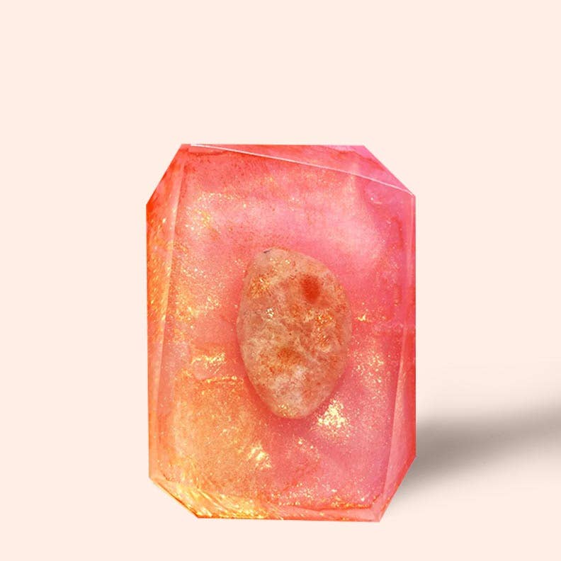 Sun Child - 3oz Peach Crystal Infused Bar Soap