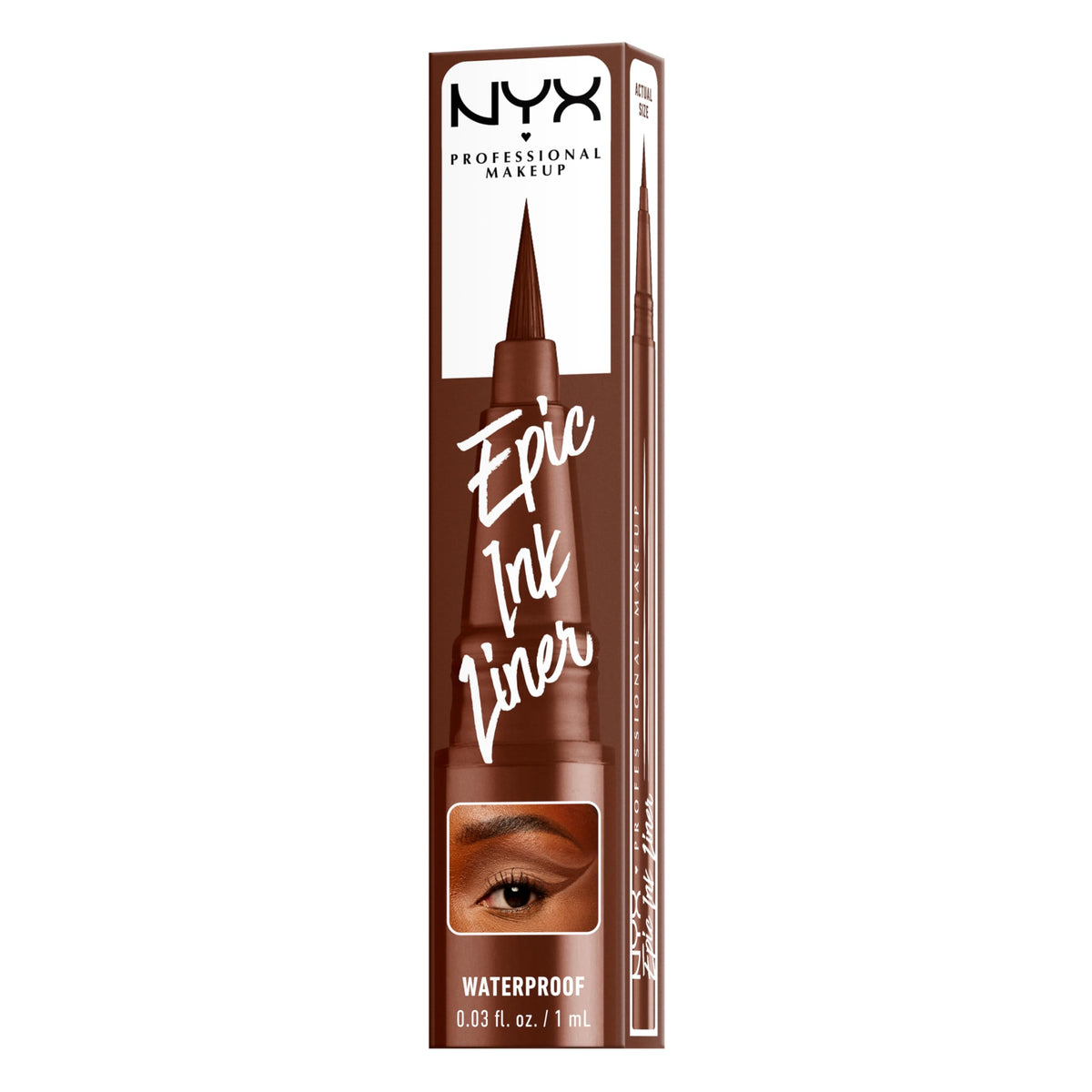 NYX PROFESSIONAL MAKEUP Epic Ink Eyeliner with Up To 24HR Wear, Black