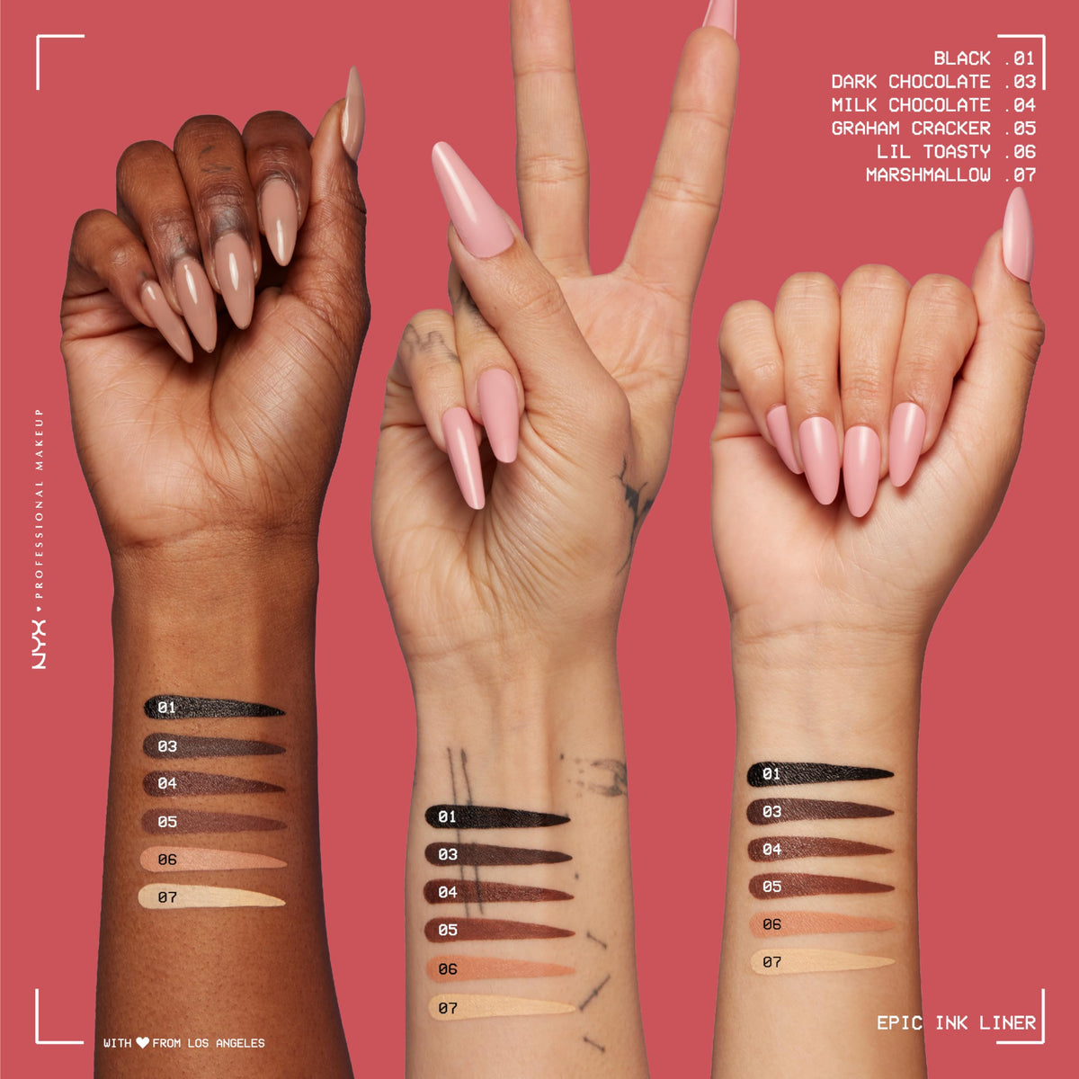 NYX PROFESSIONAL MAKEUP Epic Ink Eyeliner with Up To 24HR Wear, Black