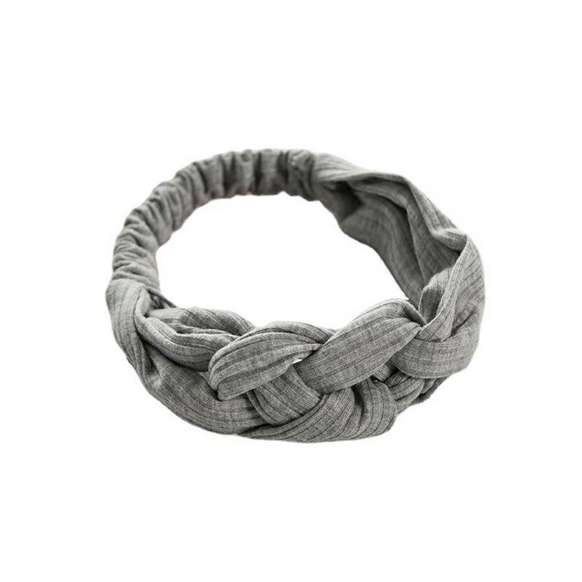 SOLID COLOR TWIST CROSS HEADBAND_CWMM0729