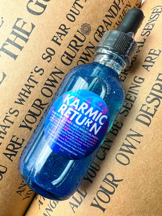 Karmic Return - 2 oz Bath & Body Oil (Crystal-Infused)