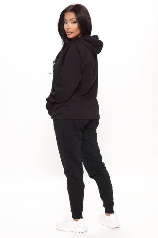 Fleece Lined Hoodie Jacket & Jogger Pants Set