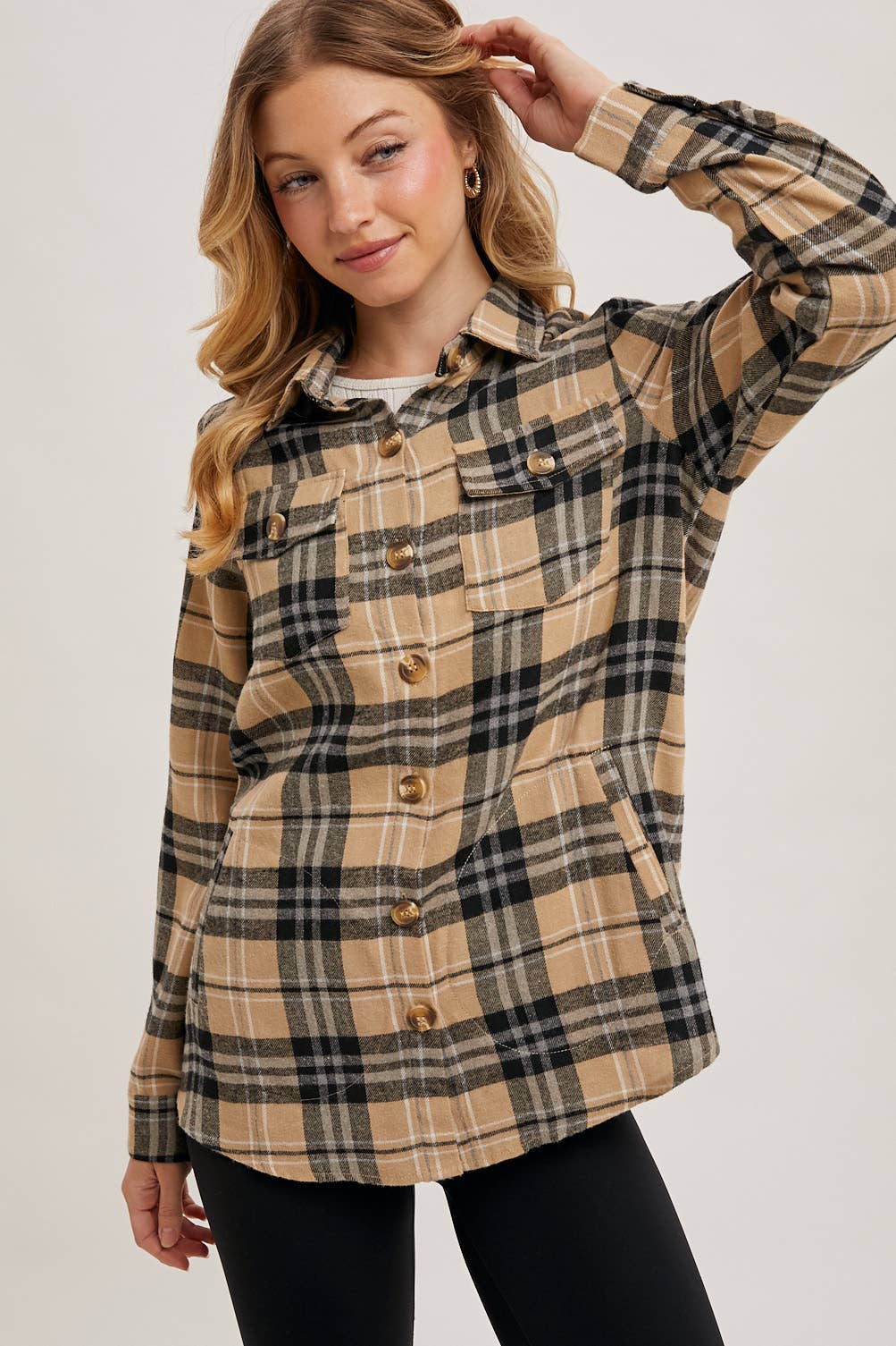 FLANNEL PLAID SHACKET