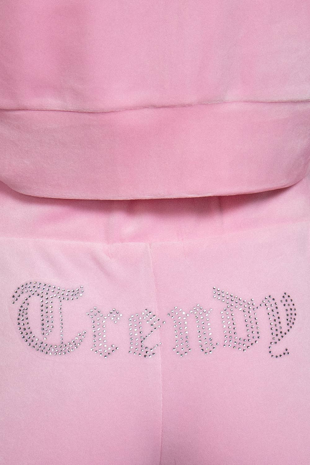 Mock Neck Zip Up Jacket & Rhinestone Flare Pants Velour Set