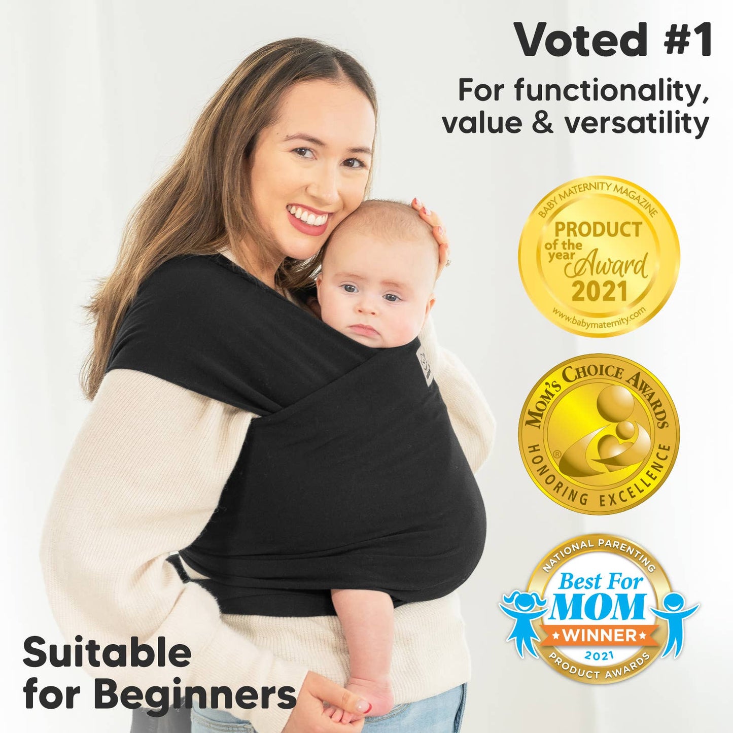 KeaBabies Original Baby Wrap Carrier