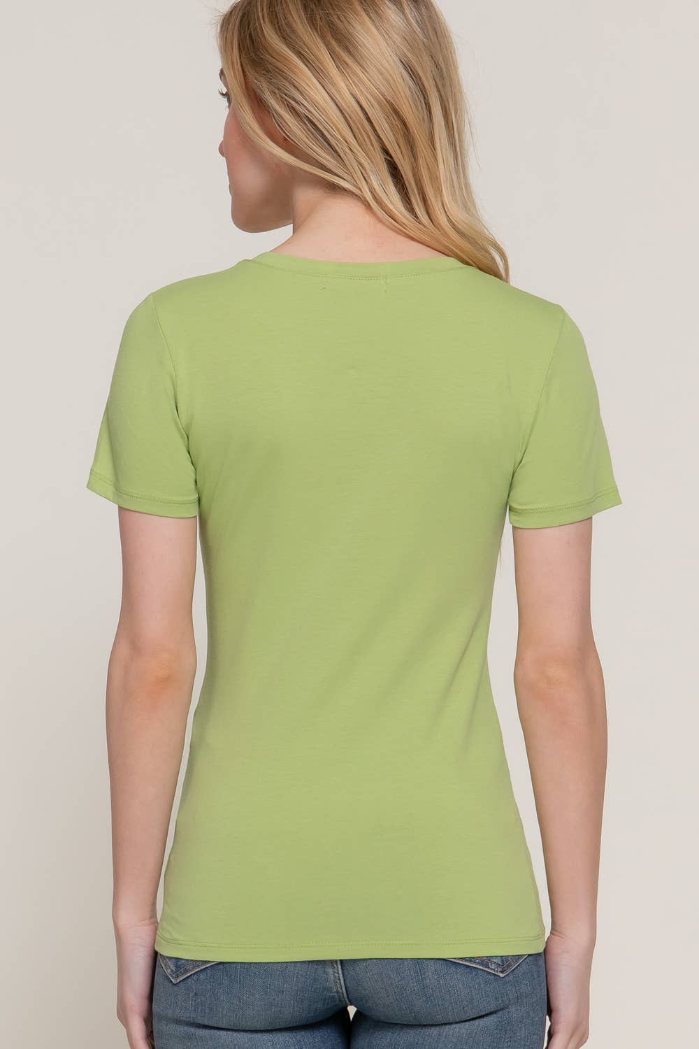 Short Sleeve Crew Neck Cotton Spandex Jersey Top