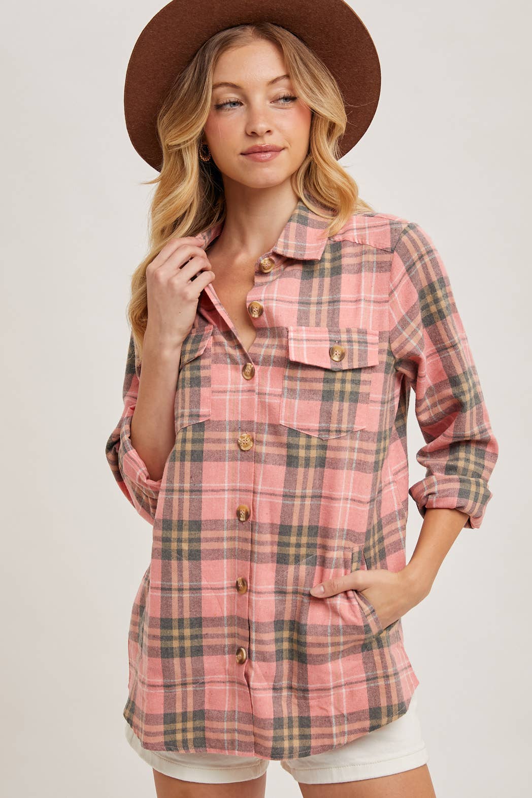 FLANNEL PLAID SHACKET