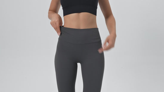 Women's Flare Leggings with Pockets High-Waisted Yoga Pants 3-Pack